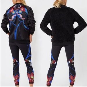 Sweaty Betty embroidered bomber reversible jacket